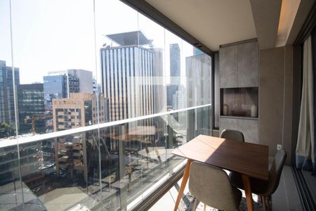 Varanda de kitnet/studio para alugar com 1 quarto, 36m² em Pinheiros, São Paulo