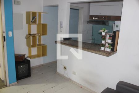 Sala de apartamento para alugar com 1 quarto, 48m² em Itararé, Santos