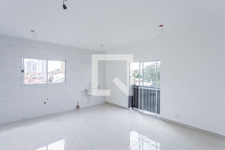 Sala, cozinha e área de serviço de apartamento para alugar com 1 quarto, 49m² em Vila Mangalot, São Paulo