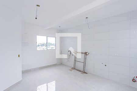 Sala, cozinha e área de serviço de apartamento à venda com 1 quarto, 33m² em Vila Mangalot, São Paulo