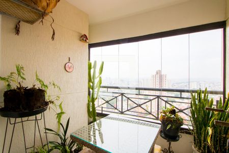 Varanda da sala de apartamento à venda com 3 quartos, 82m² em Vila Assunção, Santo André