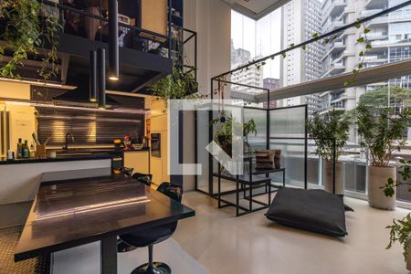 Sala de apartamento para alugar com 1 quarto, 100m² em Jardim Europa, São Paulo