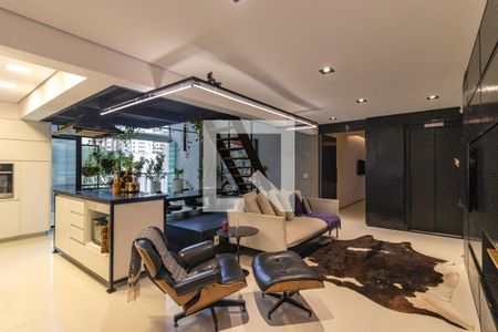 Apartamento para alugar com 100m², 1 quarto e 2 vagasSala