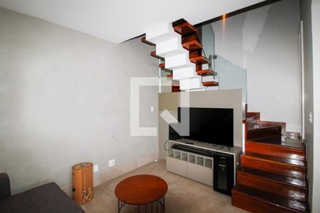 Sala de apartamento à venda com 1 quarto, 55m² em Lourdes, Belo Horizonte