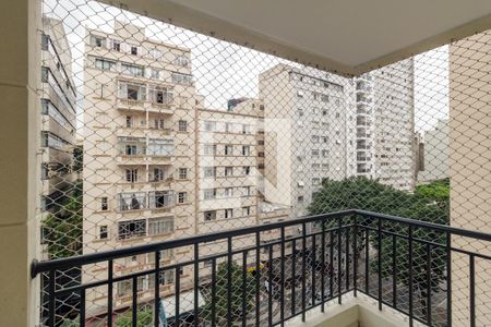 Varanda do Quarto de apartamento para alugar com 1 quarto, 44m² em Higienópolis, São Paulo