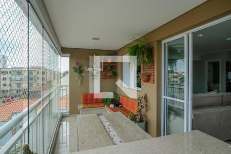 Varanda Gourmet de apartamento à venda com 3 quartos, 123m² em Olímpico, São Caetano do Sul