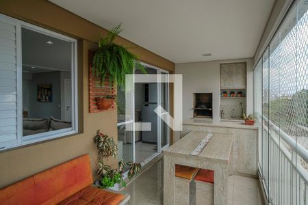 Varanda Gourmet de apartamento à venda com 3 quartos, 123m² em Olímpico, São Caetano do Sul