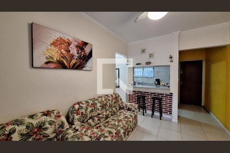 Sala de apartamento para alugar com 1 quarto, 45m² em Vila Caiçara, Praia Grande
