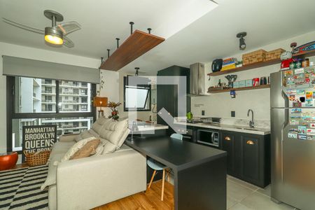 Sala / Cozinha de apartamento para alugar com 1 quarto, 42m² em Jardim do Salso, Porto Alegre