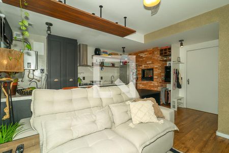 Sala / Cozinha de apartamento à venda com 1 quarto, 42m² em Jardim do Salso, Porto Alegre