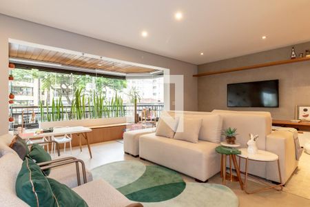 Sala de apartamento à venda com 3 quartos, 139m² em Indianópolis, São Paulo