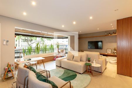 Sala de apartamento à venda com 3 quartos, 139m² em Indianópolis, São Paulo