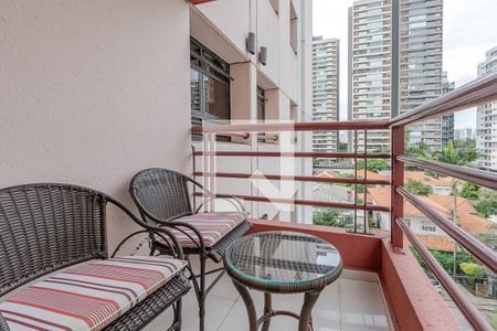 Varanda da Sala de apartamento para alugar com 2 quartos, 66m² em Brooklin Paulista, São Paulo