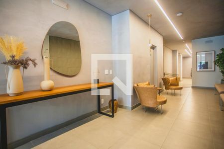 Studio à venda com 42m², 1 quarto e sem vagaHall social