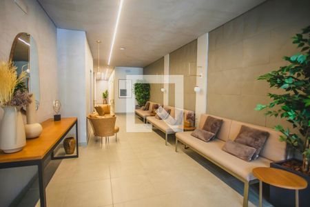 Studio à venda com 42m², 1 quarto e sem vagaHall social