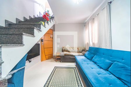 Sala de apartamento à venda com 2 quartos, 92m² em Vila Cecília Maria, Santo André