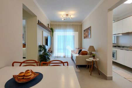 Sala de apartamento para alugar com 1 quarto, 56m² em Aviação, Praia Grande