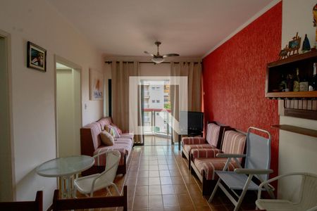 Sala de apartamento para alugar com 1 quarto, 50m² em Loteamento João Batista Julião, Guarujá