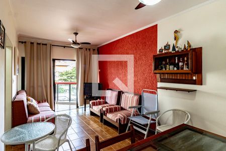 Sala de apartamento para alugar com 1 quarto, 50m² em Loteamento João Batista Julião, Guarujá