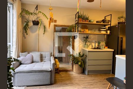 Sala e Cozinha integrada de apartamento para alugar com 1 quarto, 36m² em Água Branca, São Paulo