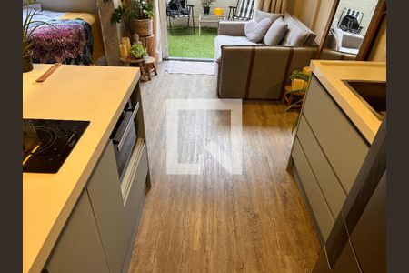 Sala e Cozinha integrada de apartamento para alugar com 1 quarto, 36m² em Água Branca, São Paulo