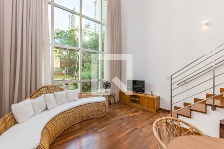 Sala de apartamento à venda com 1 quarto, 75m² em Belvedere, Belo Horizonte
