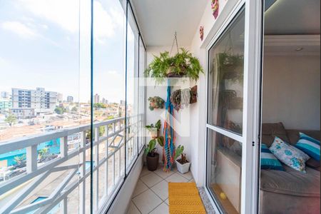 Varanda da Sala de apartamento para alugar com 3 quartos, 79m² em Vila Pires, Santo André