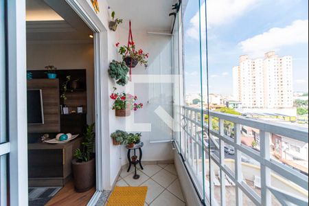 Varanda da Sala de apartamento à venda com 3 quartos, 79m² em Vila Pires, Santo André