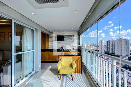 Varanda da Sala de apartamento à venda com 2 quartos, 74m² em Quarta Parada, São Paulo