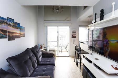 Sala  de apartamento à venda com 1 quarto, 50m² em Vila Andrade, São Paulo