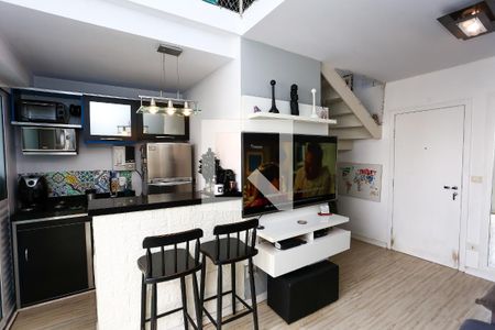 Sala  de apartamento à venda com 1 quarto, 50m² em Vila Andrade, São Paulo