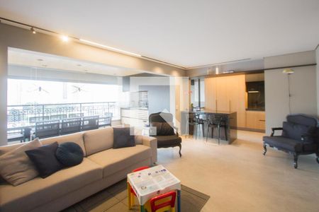 Sala de apartamento para alugar com 3 quartos, 137m² em Santo Amaro, São Paulo