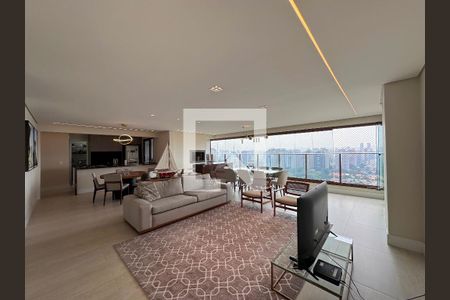 Sala de apartamento à venda com 3 quartos, 142m² em Brooklin Novo, São Paulo