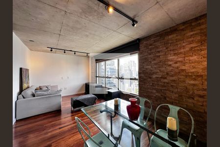 Sala de apartamento para alugar com 1 quarto, 90m² em Cidade Monções, São Paulo