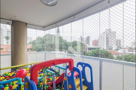 Varanda da Sala de Estar de apartamento à venda com 3 quartos, 205m² em Vila Gilda, Santo André