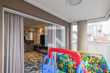 Varanda da Sala de Estar de apartamento à venda com 3 quartos, 205m² em Vila Gilda, Santo André