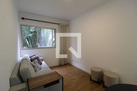 Sala de apartamento para alugar com 1 quarto, 39m² em Indianópolis, São Paulo