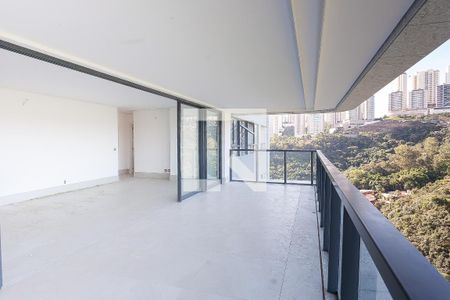 Varanda da Sala de apartamento à venda com 4 quartos, 192m² em Vale do Sereno, Nova Lima