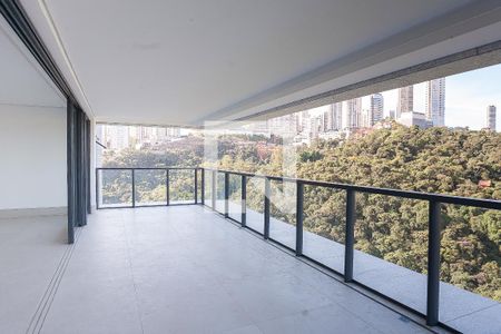 Varanda da Sala de apartamento à venda com 4 quartos, 192m² em Vale do Sereno, Nova Lima