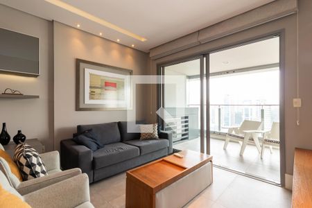 Sala de apartamento para alugar com 1 quarto, 68m² em Vila Nova Conceição, São Paulo