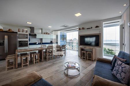 Sala de apartamento para alugar com 1 quarto, 75m² em Pompéia, Santos