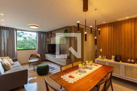 Sala de apartamento à venda com 3 quartos, 74m² em Buritis, Belo Horizonte