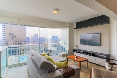 Sala de TV de apartamento para alugar com 2 quartos, 84m² em Brooklin Paulista, São Paulo
