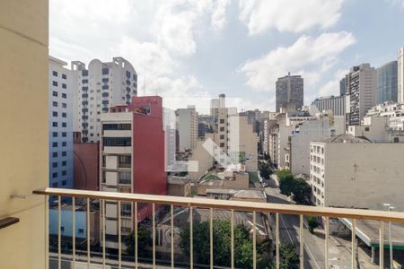 Varanda da Sala de apartamento à venda com 1 quarto, 65m² em Vila Buarque, São Paulo