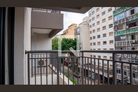 Varanda de kitnet/studio para alugar com 1 quarto, 27m² em Vila Buarque, São Paulo