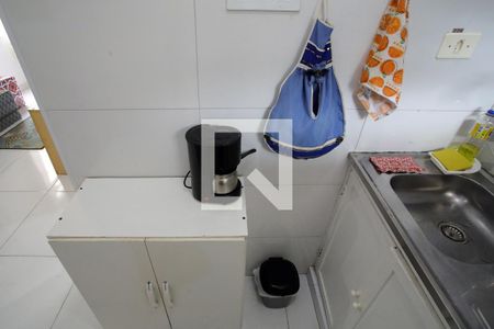 Cozinha de kitnet/studio para alugar com 1 quarto, 30m² em Ponta da Praia, Santos