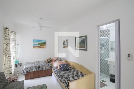 Sala e Quarto de kitnet/studio para alugar com 1 quarto, 30m² em Ponta da Praia, Santos