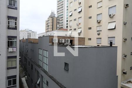 Vista da Sala e Quarto de kitnet/studio para alugar com 1 quarto, 30m² em Ponta da Praia, Santos