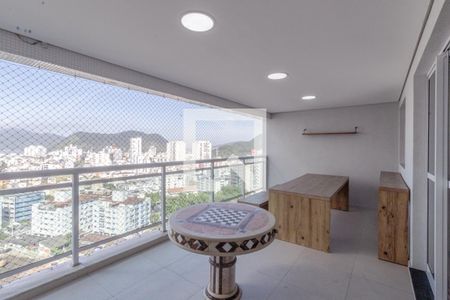 Varanda da Sala de apartamento para alugar com 3 quartos, 132m² em Vila Luis Antônio, Guarujá