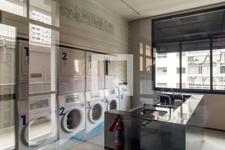 Área comum - Lavanderia de kitnet/studio para alugar com 1 quarto, 26m² em Vila Buarque, São Paulo